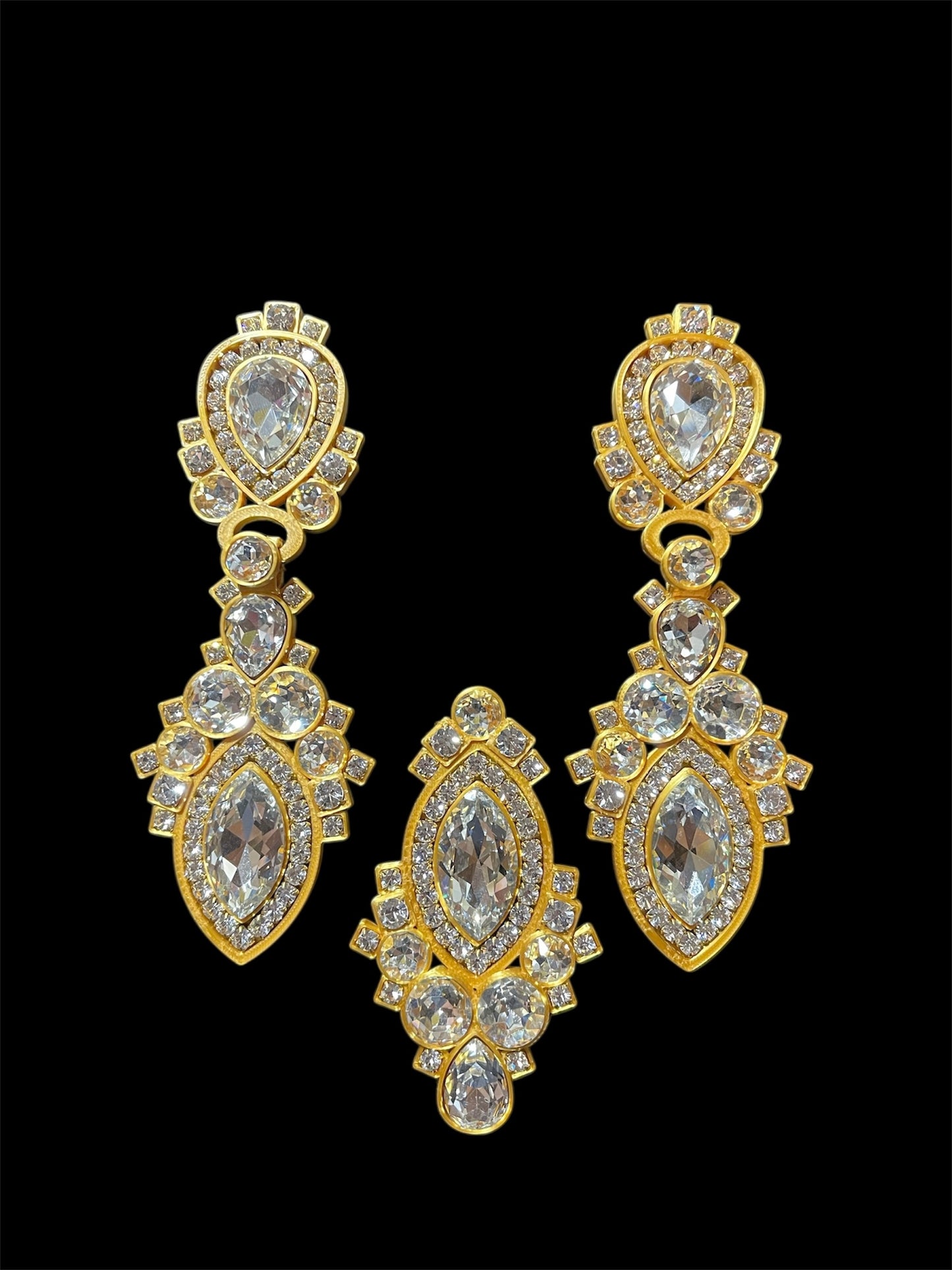 Olivia - Crystal / Gold Silk